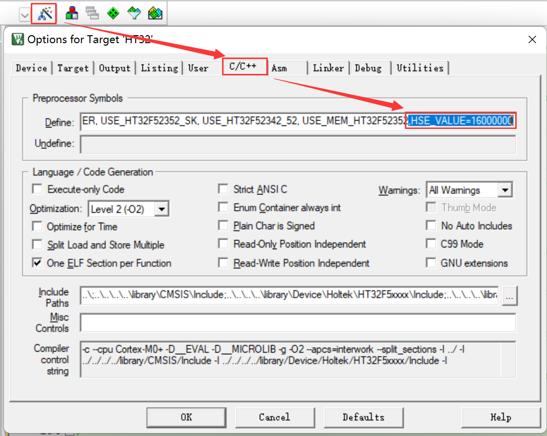 **HSE** 修改频率(KEIL5)