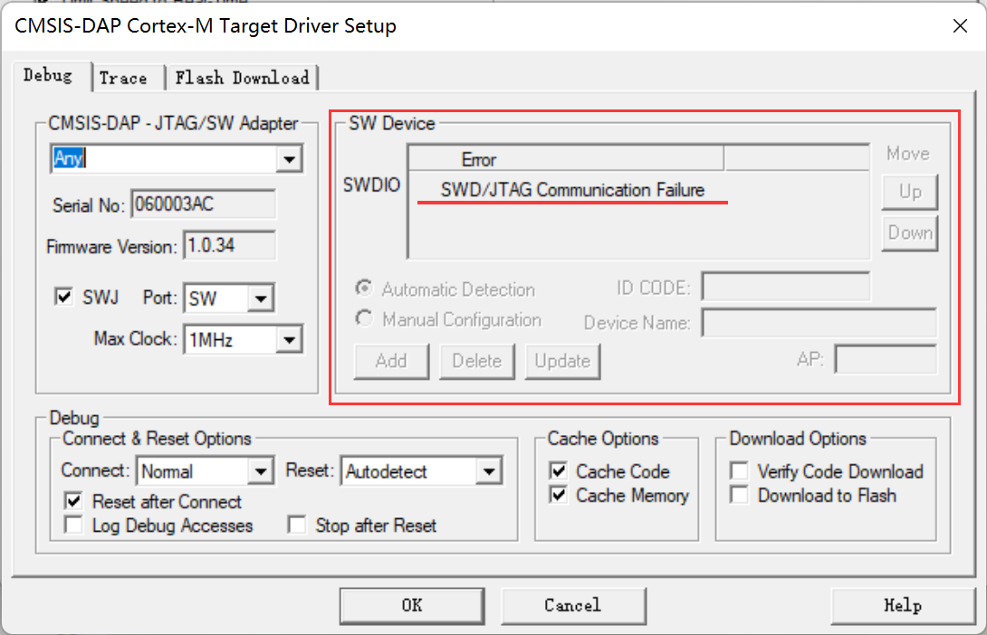 Debugger 连接不到HT32